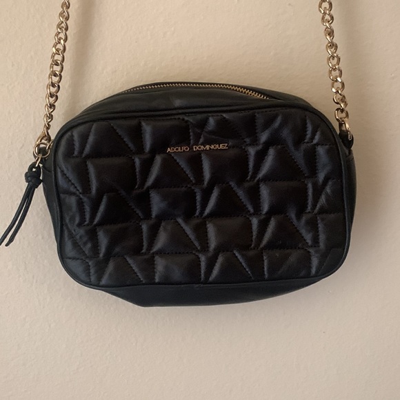 Adolfo Dominguez black, crossbody purse. - Picture 1 of 3